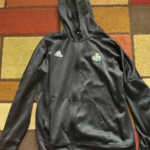 Adidas Basketball Mens Black Travel Jacket Size X-Large - Kansas City (UMKC)